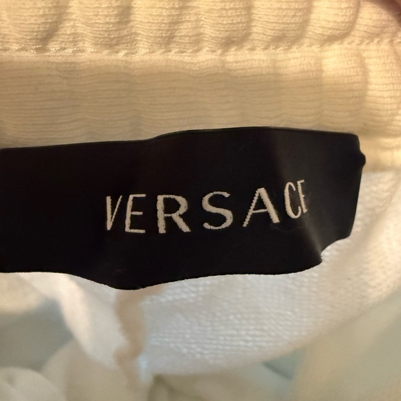 Authentic Versace White Sweatpants/Joggers with back pocket Gold Logo - Picture 6 of 7